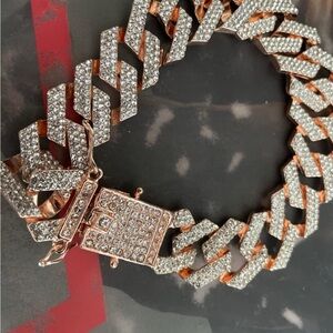 Rose Gold and Silver Diamond Bracelet